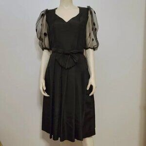 NANCY BRACOLONI for SHANGRI-LA Vintage 80s Cocktail Dress, Size 7/8